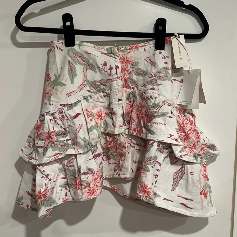 Anthropologie | MOTHER Ruffle mini skirt (aloha)